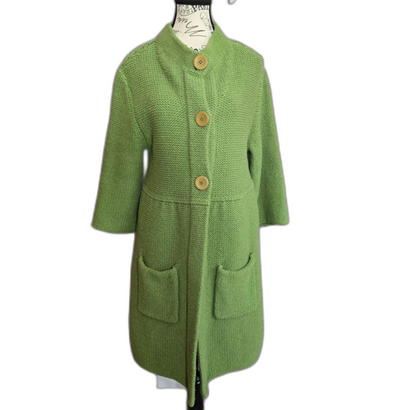 Eileen Fisher rovingwool cardigan coat sweater grandmacore